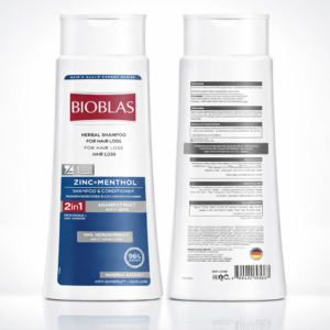 BIOBLAS HERBAL SHAMPOO FOR HAIR LOSS+ANTI-DANDRUFF  ZINC+MENTHOL