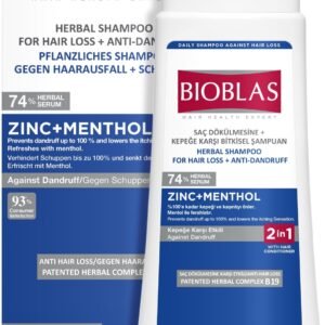 BIOBLAS HERBAL SHAMPOO FOR HAIR LOSS+ANTI-DANDRUFF ZINC+MENTHOL