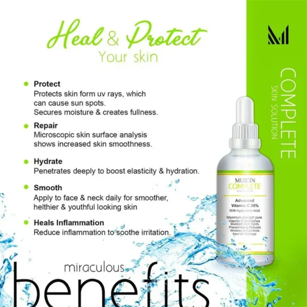 VITAMIN C + HYALURONIC ACID COMPLETE SKIN SOLUTION SERUM - HYDRATED BRIGHTNESS