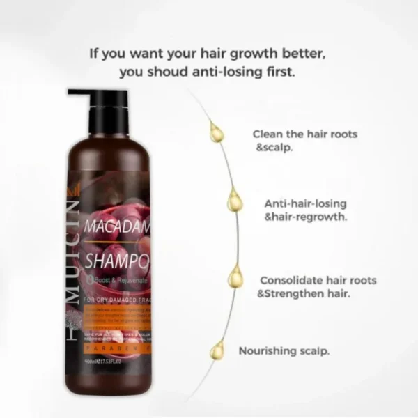 Muicin Macadamia Hair Strengthening & Revitalizing Shampoo