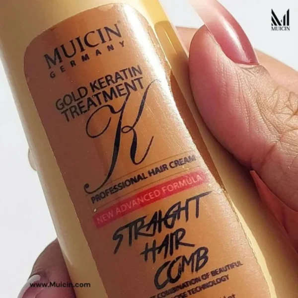 Muicin 24K Gold Luxe Hair Straightening Cream – Premium Smoothing & Shine Treatment