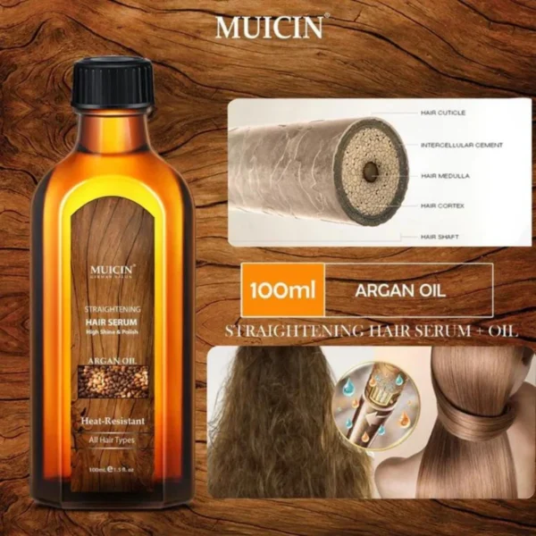 Muicin 100ML Argan Oil Hair Serum for Smooth & Straight Hair