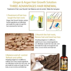 GINGER & ARGAN HAIR OIL - LUSTROUS GROWTH BOOST