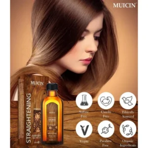 ARGAN OIL SLEEK & STRAIGHT HAIR SERUM - EFFORTLESS STYLING WITH NATURAL SHINE