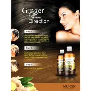 GINGER OIL SHAMPOO GINGEMBRE FOR ANTI-HAIR FALL & DANDRUFF CONTROL - DUAL ACTION SCALP CARE