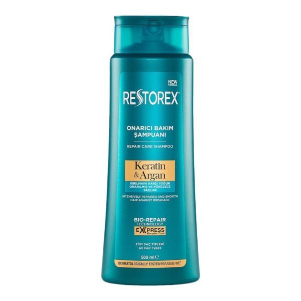 Restorex Keratin & Argan Repair Shampoo - 500ml | Strengthen & Nourish Hair