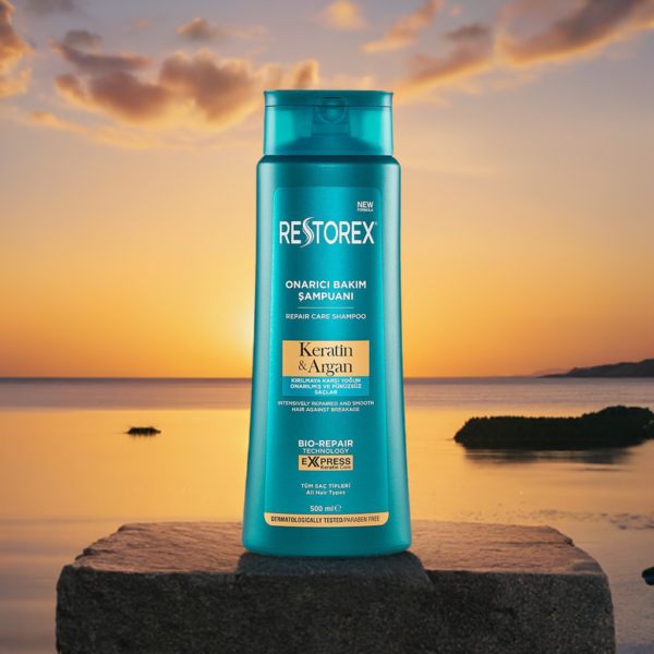 Restorex Keratin & Argan Repair Shampoo - 500ml | Strengthen & Nourish Hair